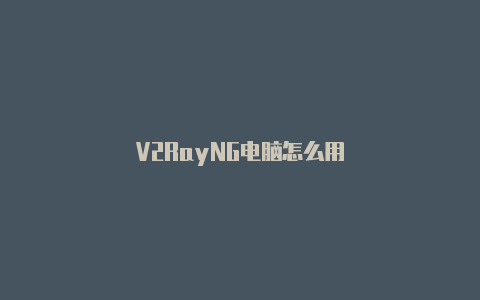 V2RayNG电脑怎么用-v2rayng