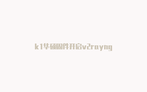 k1华硕固件开启v2rayng-v2rayng