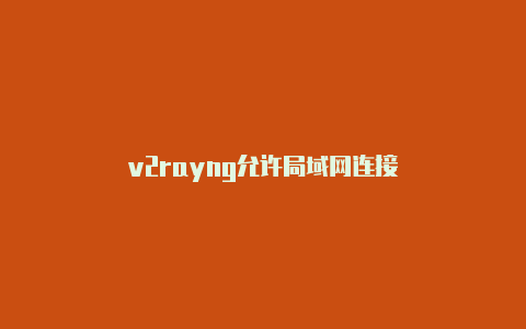 v2rayng允许局域网连接-v2rayng