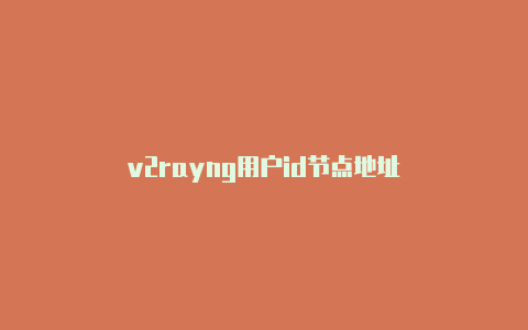 v2rayng用户id节点地址-v2rayng