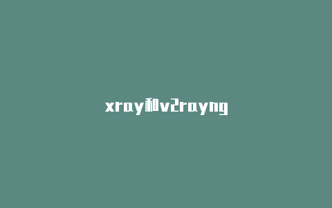 xray和v2rayng-v2rayng