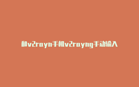 和v2rayn手机v2rayng手动输入g一样软件-v2rayng