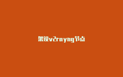 架设v2rayng节点-v2rayng