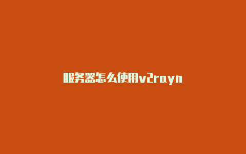 服务器怎么使用v2rayn-v2rayng