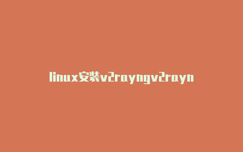 linux安装v2rayngv2rayn 怎么用-v2rayng