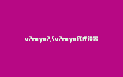 v2rayn2.5v2rayn代理设置-v2rayng