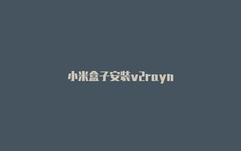 小米盒子安装v2rayn