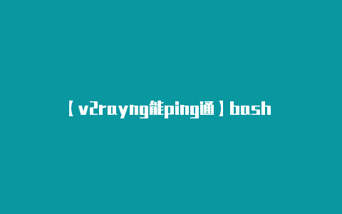 【v2rayng能ping通】bash  日期和时