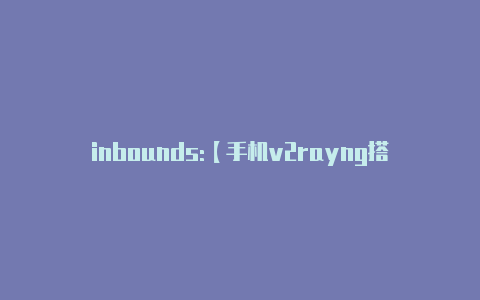 inbounds:【手机v2rayng搭建】-v2rayng